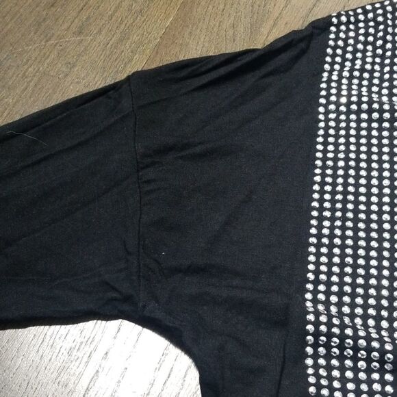 ALBERTO Makali Black Studded Scoop Neck Hi-Low Top - Picture 5 of 8